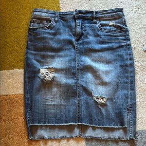 Kut from the cloth denim high low pencil skirt, size 2